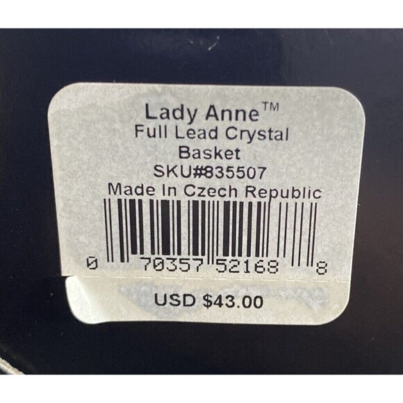Gorham Lady Anne Basket Full Lead Crystal Crystal 5.25" Tall With Box 835507 - Picture 11 of 11